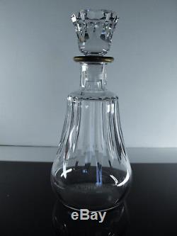 Baccarat / Ancienne Carafe Whisky En Cristal Massif Taille Signe