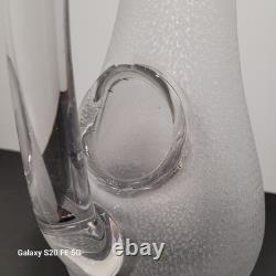 Baccarat Carafe Broc Cristal Pichet Ancien A Glace Soufflé Décors Gravé 30 cm