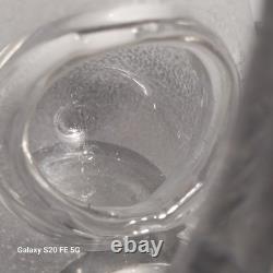 Baccarat Carafe Broc Cristal Pichet Ancien A Glace Soufflé Décors Gravé 30 cm