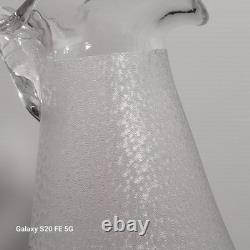 Baccarat Carafe Broc Cristal Pichet Ancien A Glace Soufflé Décors Gravé 30 cm