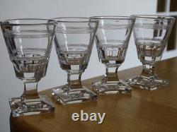 Baccarat Cristal 4 Anciens Petits Verres Pour Cave Liqueur Nap III 19 Eme