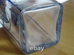 Baccarat Cristal Ancienne Carafe A Liqueur 1920 Decor Fleurs Emailler