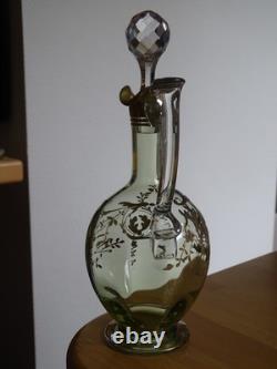 Baccarat Cristal Ancienne Carafe A Liqueur Nap III Decor Reghausser Or 19 Eme