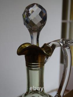 Baccarat Cristal Ancienne Carafe A Liqueur Nap III Decor Reghausser Or 19 Eme