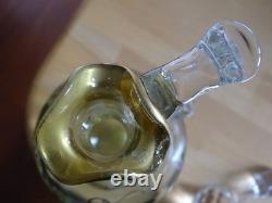 Baccarat Cristal Ancienne Carafe A Liqueur Nap III Decor Reghausser Or 19 Eme
