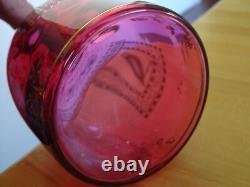 Baccarat Cristal Ancienne Carafe A Liqueur Nap III Gravure Oiseau Or 19 Eme