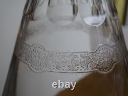 Baccarat Cristal Ancienne Carafe A Vin Modele Pyramide Et Gravure Epoque 1920