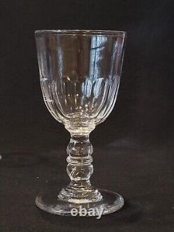Baccarat Modèle Clermont Côtes Plates Lot 6 Anciens Verres A Vin Porto Cristal
