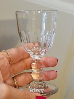 Baccarat Modèle Clermont Côtes Plates Lot 6 Anciens Verres A Vin Porto Cristal