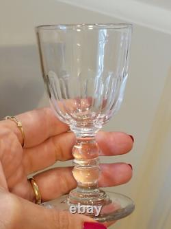 Baccarat Modèle Clermont Côtes Plates Lot 6 Anciens Verres A Vin Porto Cristal