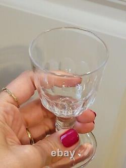 Baccarat Modèle Clermont Côtes Plates Lot 6 Anciens Verres A Vin Porto Cristal