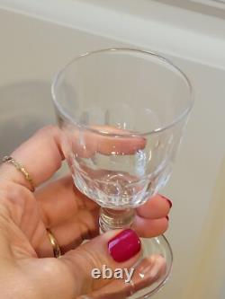 Baccarat Modèle Clermont Côtes Plates Lot 6 Anciens Verres A Vin Porto Cristal