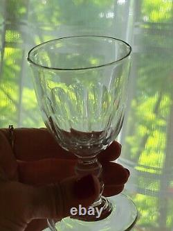 Baccarat Modèle Clermont Côtes Plates Lot 6 Anciens Verres A Vin Porto Cristal