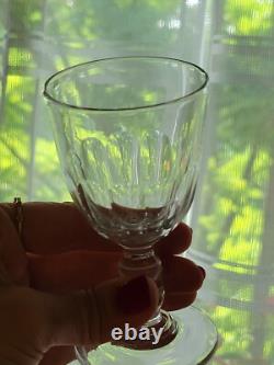 Baccarat Modèle Clermont Côtes Plates Lot 6 Anciens Verres A Vin Porto Cristal