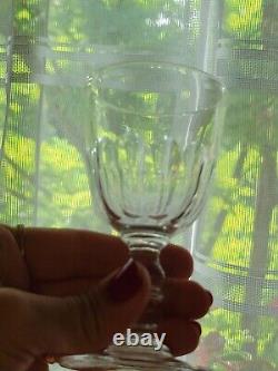 Baccarat Modèle Clermont Côtes Plates Lot 6 Anciens Verres A Vin Porto Cristal