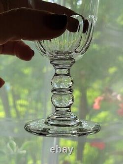 Baccarat Modèle Clermont Côtes Plates Lot 6 Anciens Verres A Vin Porto Cristal
