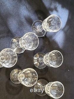 Baccarat Modèle Clermont Côtes Plates Lot 6 Anciens Verres A Vin Porto Cristal