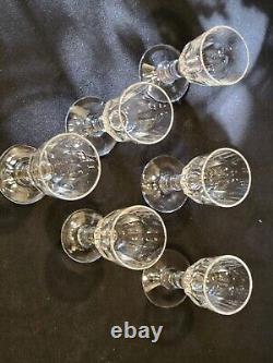 Baccarat Modèle Clermont Côtes Plates Lot 6 Anciens Verres A Vin Porto Cristal