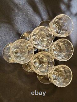 Baccarat Modèle Clermont Côtes Plates Lot 6 Anciens Verres A Vin Porto Cristal
