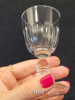 Baccarat Modèle Clermont Côtes Plates Lot 6 Anciens Verres A Vin Porto Cristal