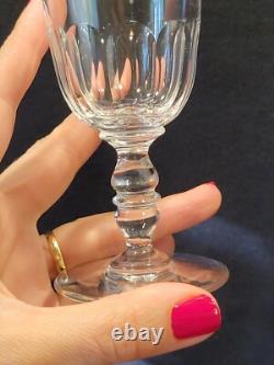 Baccarat Modèle Clermont Côtes Plates Lot 6 Anciens Verres A Vin Porto Cristal