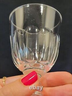 Baccarat Modèle Clermont Côtes Plates Lot 6 Anciens Verres A Vin Porto Cristal