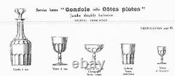 Baccarat Modèle Clermont Côtes Plates Lot 6 Anciens Verres A Vin Porto Cristal