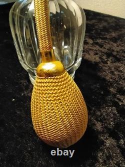 Baccarat ancien vaporisateur modèle Malmaison en cristal monture dorée