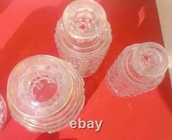 Baccarat cristal ensemble ancien Diamants Pierreries lot flacons verre
