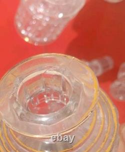 Baccarat cristal ensemble ancien Diamants Pierreries lot flacons verre