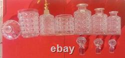 Baccarat cristal ensemble ancien Diamants Pierreries lot flacons verre