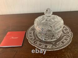Beurrier ancien en cristal de Baccarat