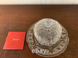 Beurrier ancien en cristal de Baccarat