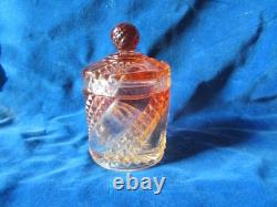 Boite A Poudre Ancienne En Cristal De Baccarat Rose