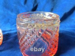 Boite A Poudre Ancienne En Cristal De Baccarat Rose