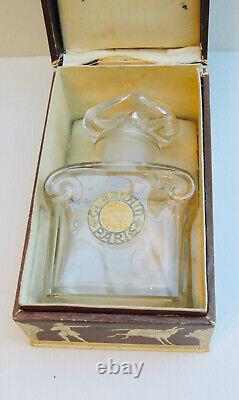 Boîte Et Flacon De Parfum Anciens Güerlaïn L'heüre Bleüe Cristal Baccarat