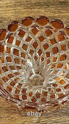 Bonbonniere en cristal de baccarat ancienne/Losanges ambrés