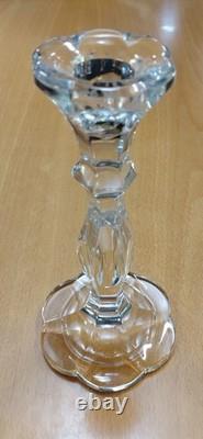 Bougeoir ancien vintage cristal art déco BACCARAT France Model Klein 1920