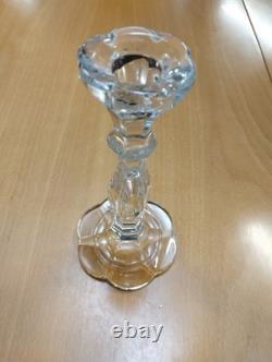 Bougeoir ancien vintage cristal art déco BACCARAT France Model Klein 1920