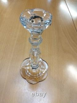 Bougeoir ancien vintage cristal art déco BACCARAT France Model Klein 1920