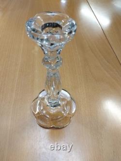 Bougeoir ancien vintage cristal art déco BACCARAT France Model Klein 1920