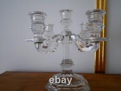 Bougeoir chandelier girandole cristal Baccarat régence 5 bougie Harcourt Ancien