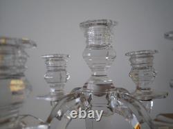 Bougeoir chandelier girandole cristal Baccarat régence 5 bougie Harcourt Ancien
