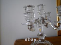 Bougeoir chandelier girandole cristal Baccarat régence 5 bougie Harcourt Ancien