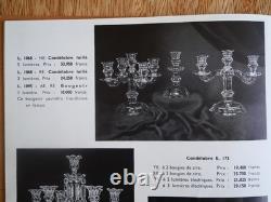 Bougeoir chandelier girandole cristal Baccarat régence 5 bougie Harcourt Ancien