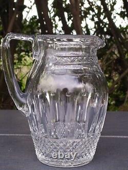 Broc à Eau Modèle Tommy en Cristal Taillé de Saint Louis Ancien