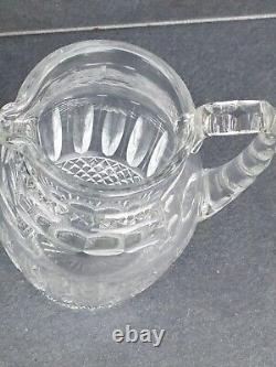 Broc à Eau Modèle Tommy en Cristal Taillé de Saint Louis Ancien