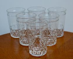 CHAUNY BACCARAT, 6 anciens verres gobelets cristal baccarat, modèle chauny