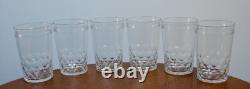 CHAUNY BACCARAT, 6 anciens verres gobelets cristal baccarat, modèle chauny