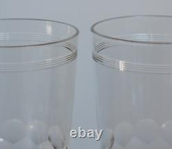 CHAUNY BACCARAT, 6 anciens verres gobelets cristal baccarat, modèle chauny
